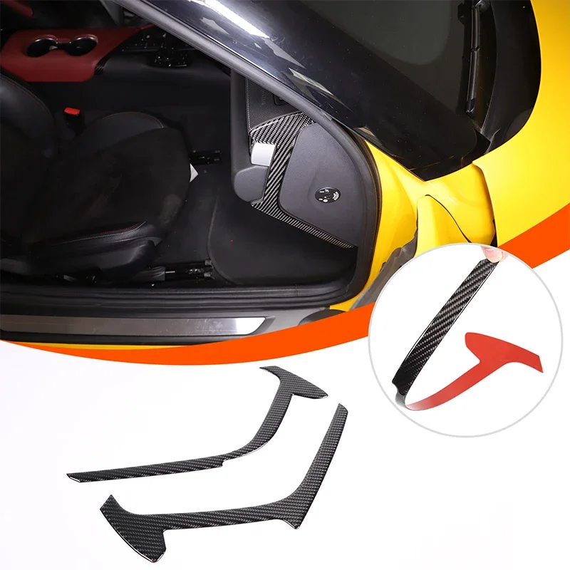 

For Toyota GR Supra A90 2019+ Soft Carbon Fiber Car Dashboard Anti-collision Buffer Decorative Strip Sticker Car Accessories