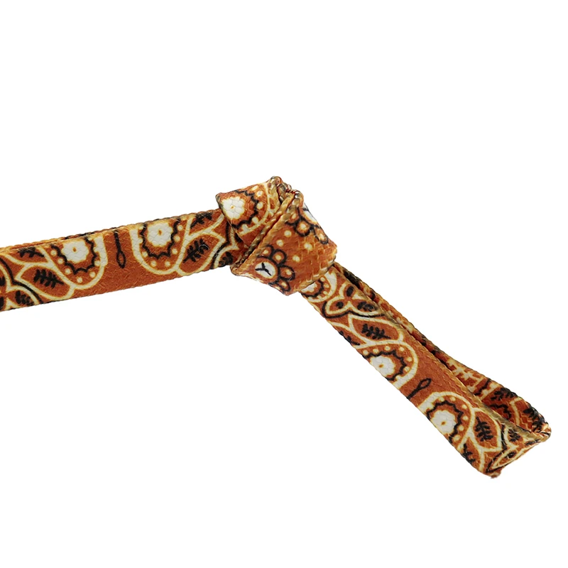 Weiou Shoe Accessory Brown Snake Pattern 7MM Flat Shape Wide Natural Off-road Shoe Laces Men Women Sneaker Easy Wearing Cordons