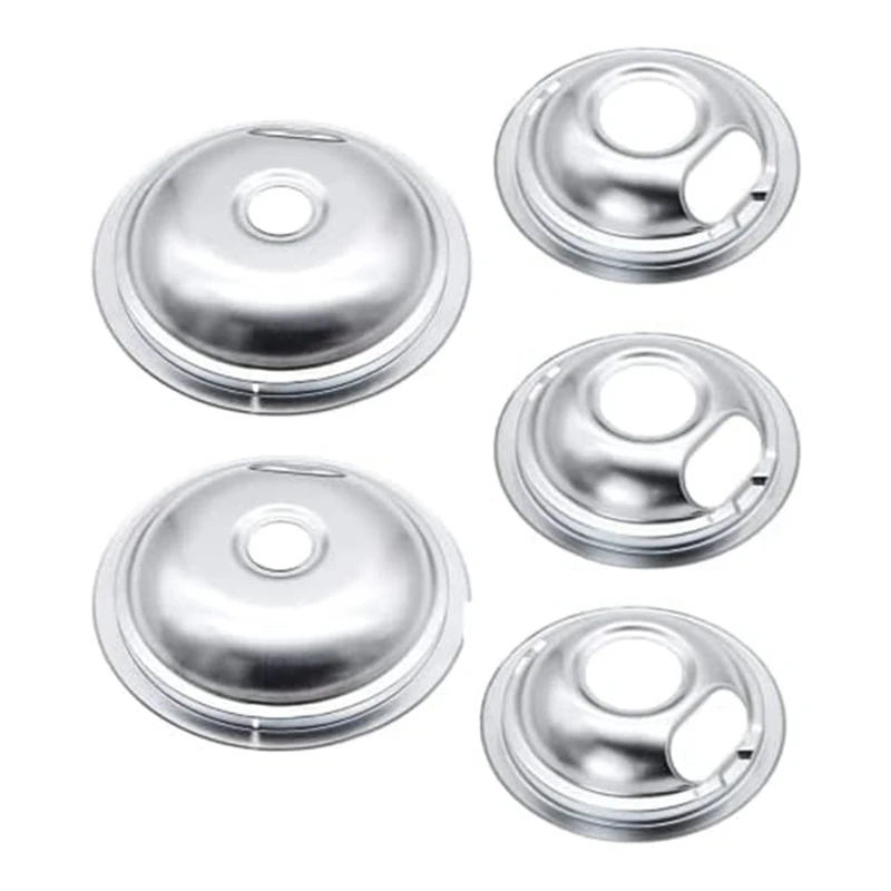 DripPanKitSilverStoveDripPansUniversalChromeBurnerDripBowls