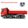Toys 8x8 1/14 Hydraulic RC Dumper Tipper Car Metal Radio Control Full Dump Trucks 3-speed Transmission Painted Finished Cars 1
