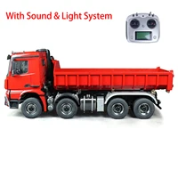 Toys 8x8 1/14 Hydraulic RC Dumper Tipper Car Metal Radio Control Full Dump Trucks 3-speed Transmission Painted Finished Cars 1