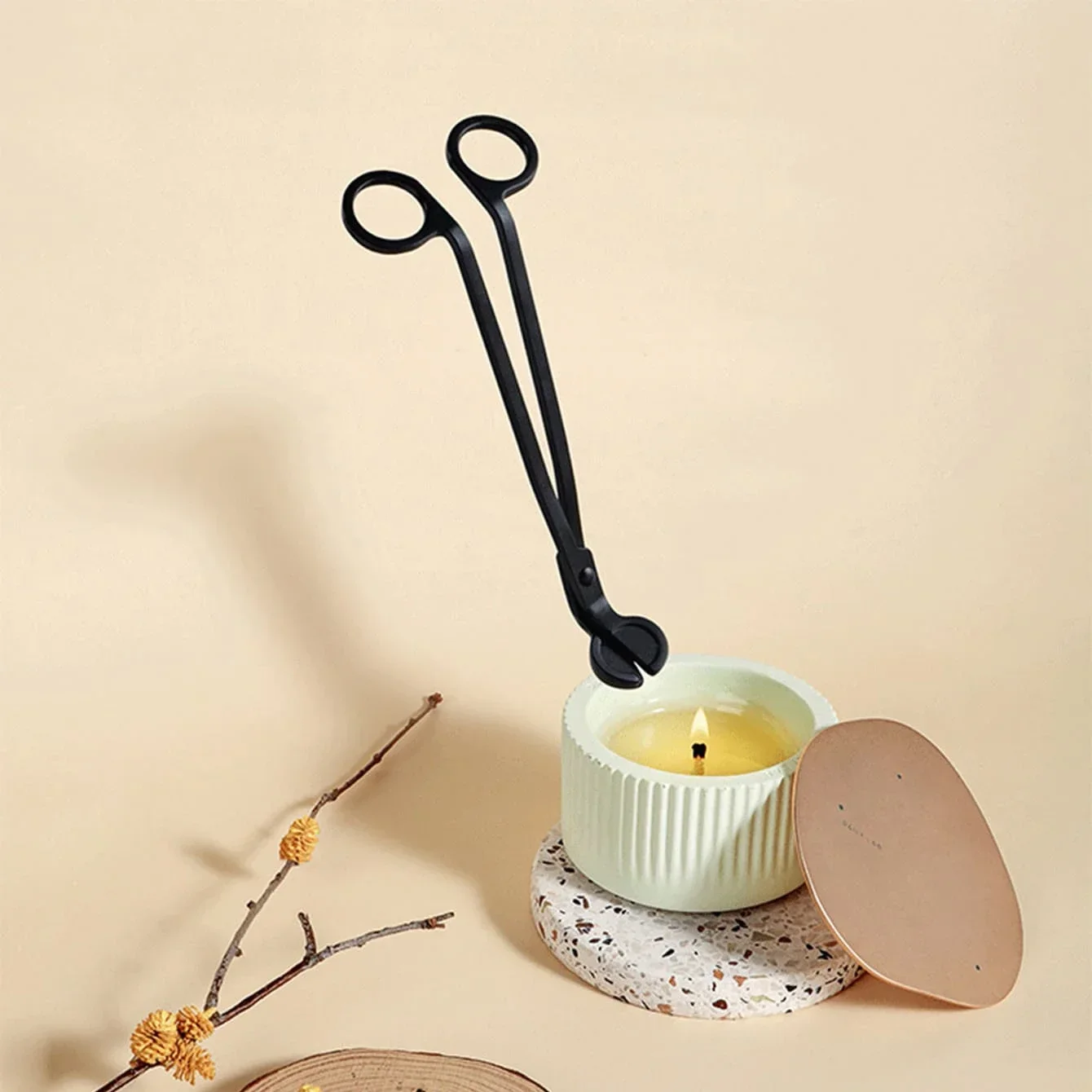 Bougie D'aromathérapie En Acier Inoxydable, Coupe-bougie, Coupe-mèche, 1 Pièce