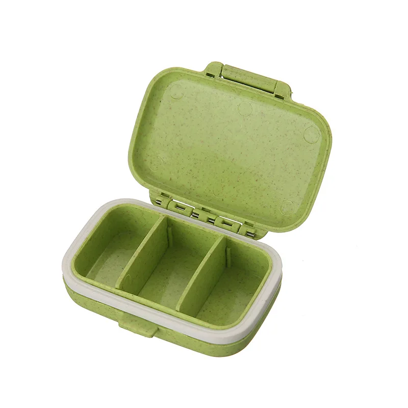 Compact Portable Pill Organizer with 3-Compartment Storage