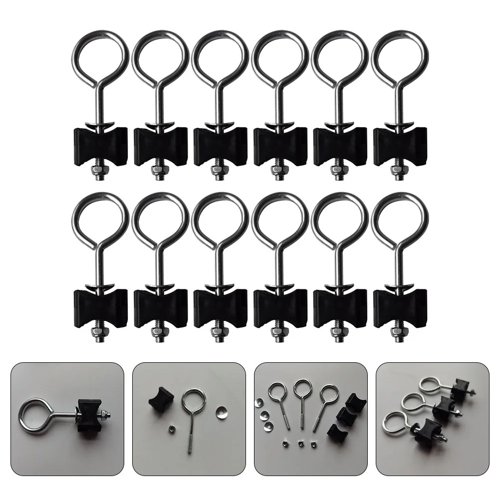 

12 Sets Small Trampoline Parts Fixing Screws Fixation Round Accessories Tools Galvanized Steel Wire Practical Nuts