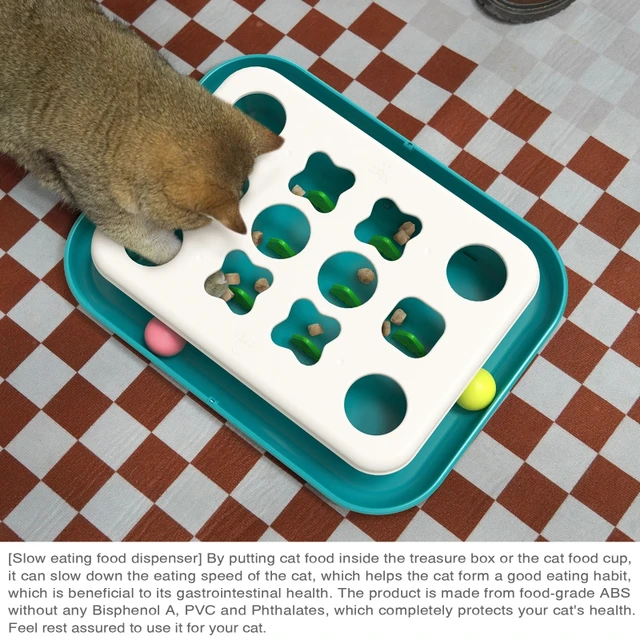 AFP Interactive Cat Food Maze, Mental Stimulation Cat Puzzle Toy Slow  Feeding Treat Dispenser for Indoor Cats