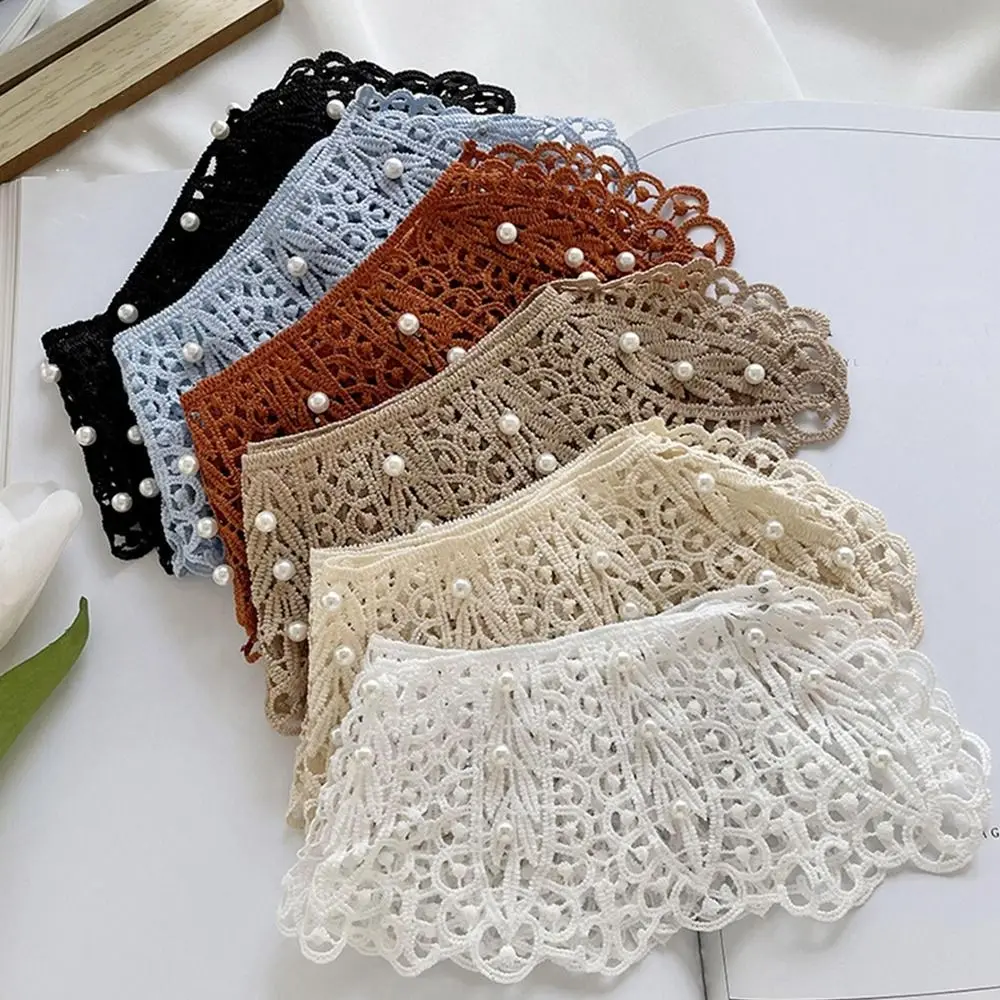 

Pearl Lace Fake Collar Dress Decorative Shoulder Clothes Accessories Decoration Shirt Collar Detachable Doll Collar Shawl