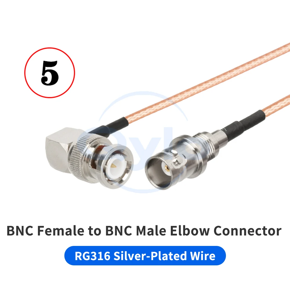BNC-Stecker auf BNC-Buchse Adapter, TNC-Stecker auf TNC-Buchse Adapter, Q9 Adapterkabel, RG316 Verlängerungskabel, HF-Koaxialkabel (1 Stück) – Detail 7
