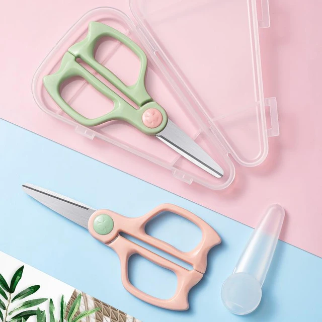 Baby Food Scissors Ceramic Scissors Portable Infant Feeding Aid Scissors  With Cover Baby Supplies Tableware For Feeding Health - AliExpress