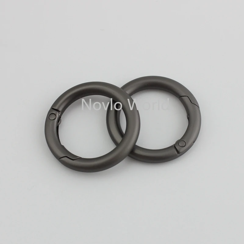 20-100pcs 4 Size 19-25-32-38mm matte gunmetal metal O ring spring ring key ring decorative buckle diy hardware accessories