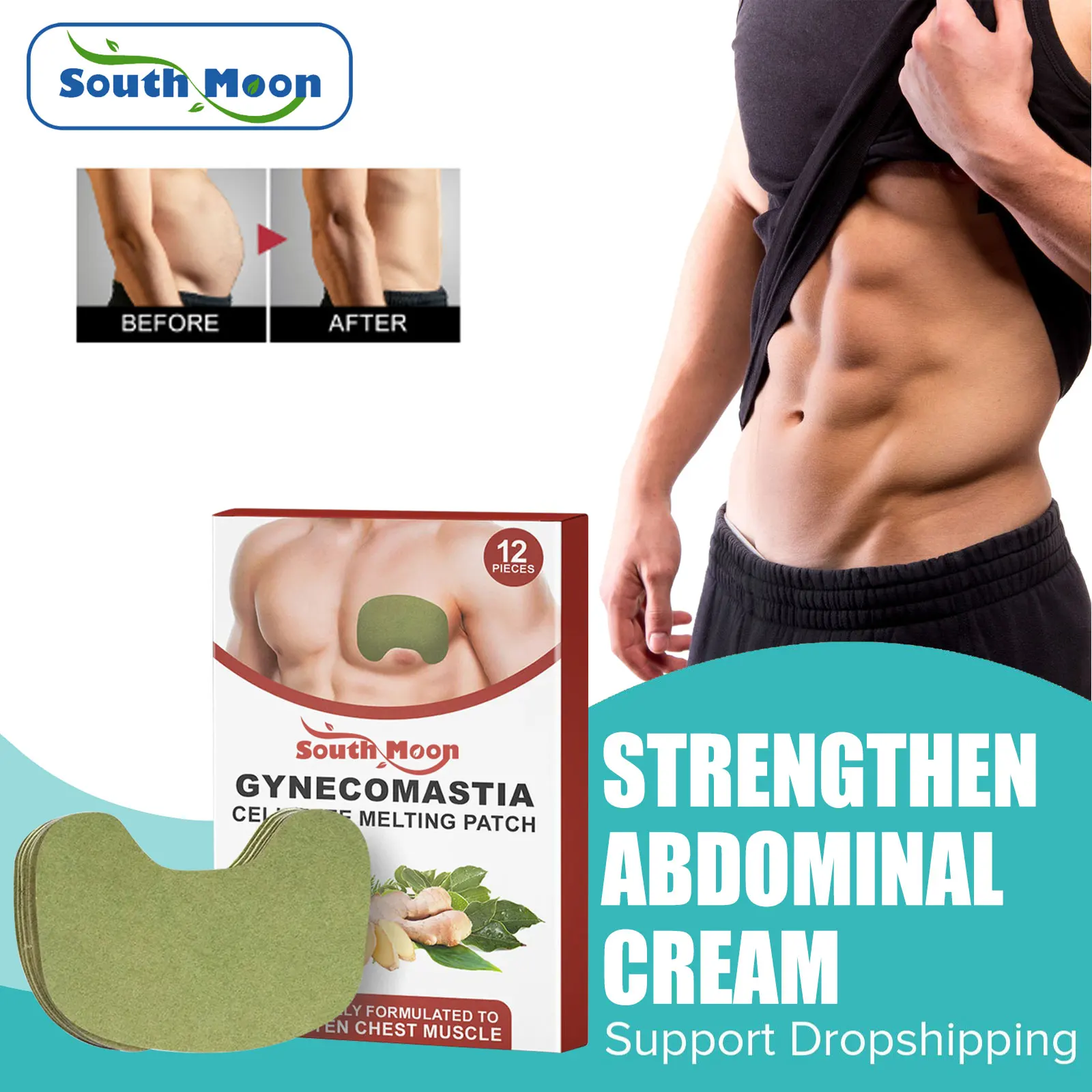 

Gynecomastia Firm Patch Anti Cellulite Fat Burner Belly Slimming Abdominal Shape Boost Metabolism Chest Muscle Fitness Sticker