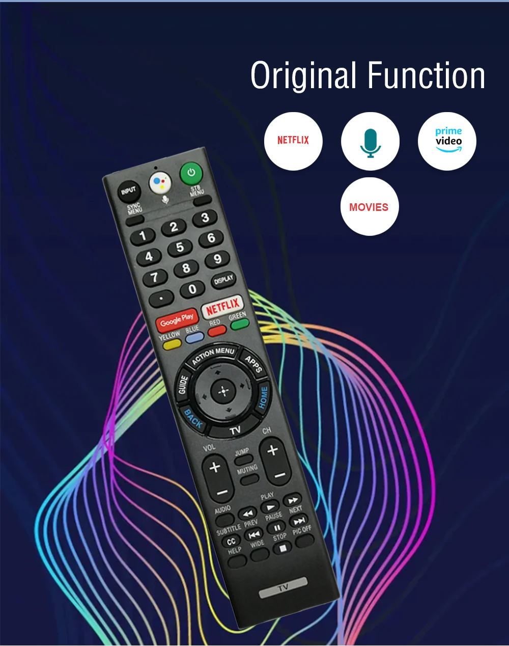 Controle remoto de voz RMF-TX300E para sony