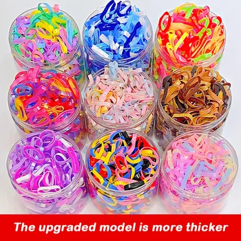 Fasce elastiche per capelli ispessite aggiornate da 500 pezzi per le donne Ragazze Fascette per capelli durevoli Non facili da rompere Elastici Accessori per capelli 1
