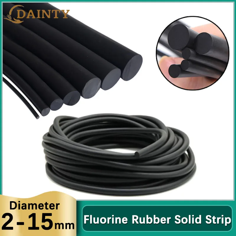Striscia Solida In Gomma Fluorurata Nera Fkm O-Ring Strisce Rotonde In Fluorurbber Dia 2/2.5/3/3.5 -15Mm Striscia Sigillante Per Barra Viton Non Schiu