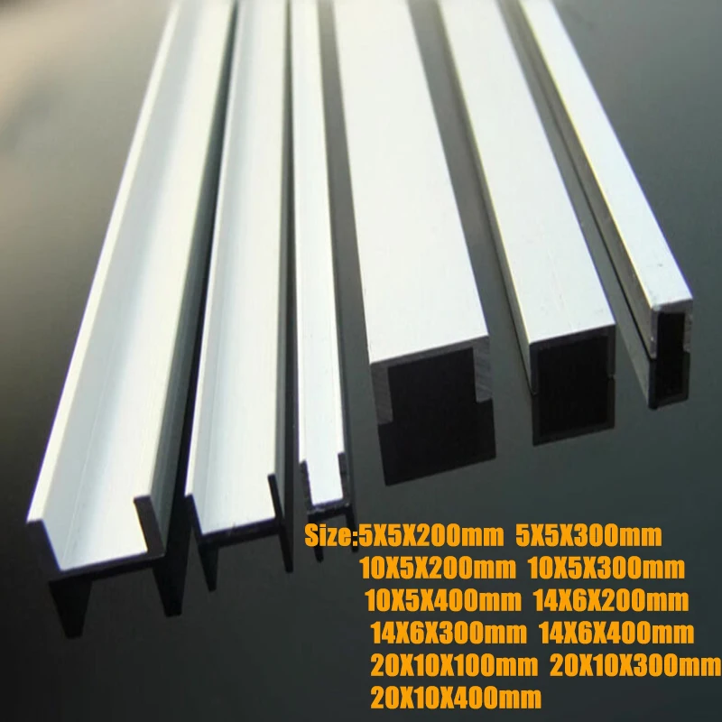 5 Stück Aluminium U Profil Kanal DIY RC Auto Modell Roboter Halterung Länge 200-400 mm