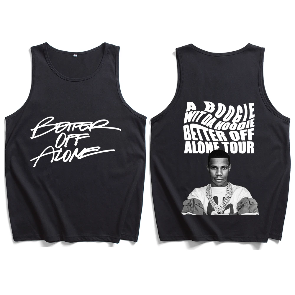 Толстовка A Boogie Wit Da с надписью Better Off Alone Tour 2024, топы, жилет, футболка унисекс, летняя футболка без рукавов, Повседневная печать