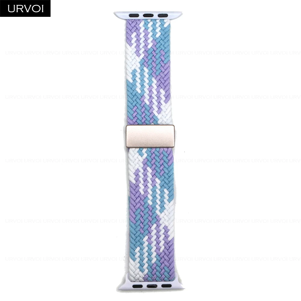 Braided Elastic Nylon Wristband with Magnetic Fold Buckle