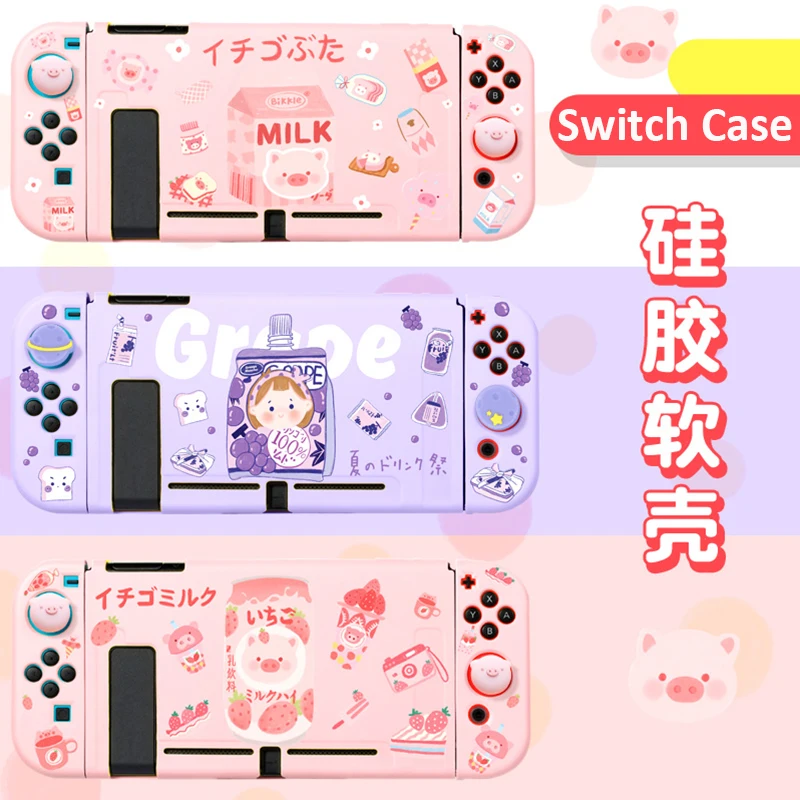 

Switch Soft TPU Skin Cover Protective Case for Nintendo Switch NS Joy-Con Controller Housing Shell Switch Charging Dock Case