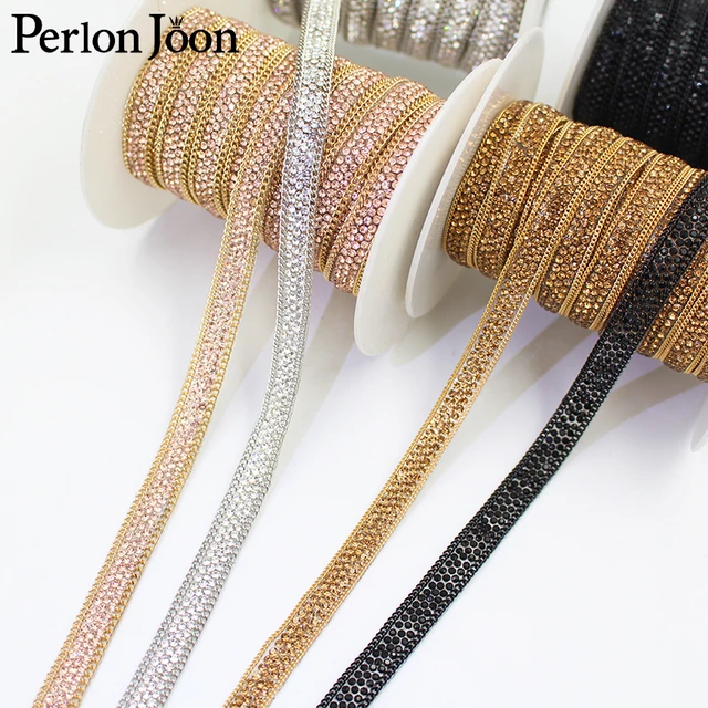 fancy resin rhinestone trim,gold gunmetal clear silver new accessories  trimming,1cm 2cm width banding accessories #A02