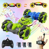 4WD RC Car Toy 2.4G Radio Remote Control Cars RC Watch Gesture Sensor Rotation Twist Stunt Drift Vehicle Toy for CHildren Kids 1