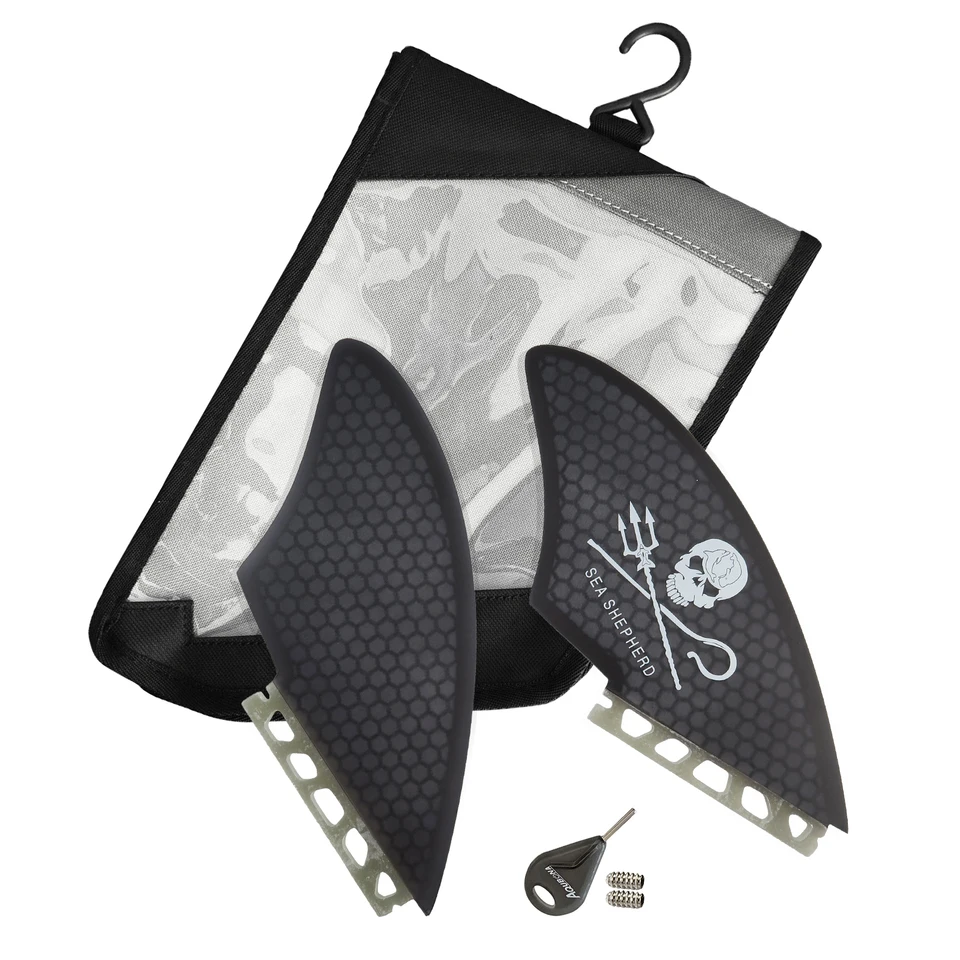 スカルデザイン サーフボードフィン ブラック パドルボード、サーフボード、ロングボード、フィン、スカル用の