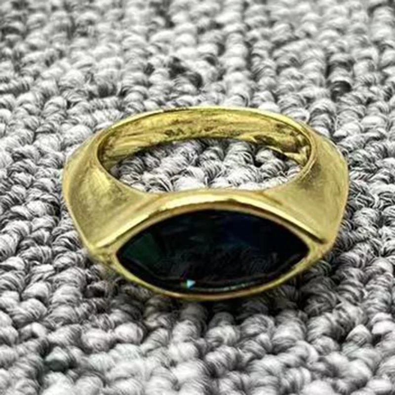 Best Seller 2023 New Sharp Blue Ring Fashion 925 Silver Plated 14K Gold Charm Niche Jewelry Gift