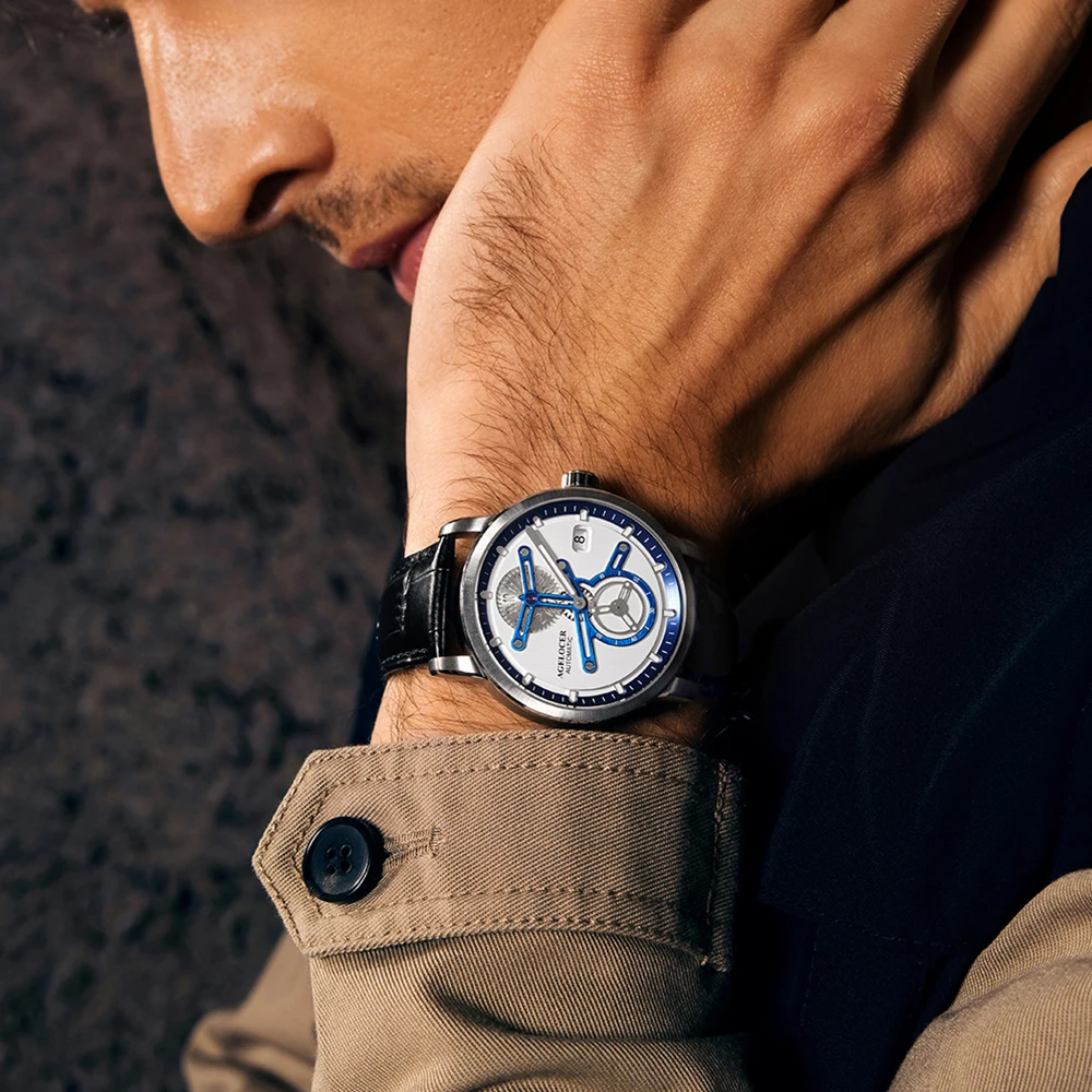 Agelocer-メンズ自動機械式時計,ビジネススペース,高級時計 - AliExpress