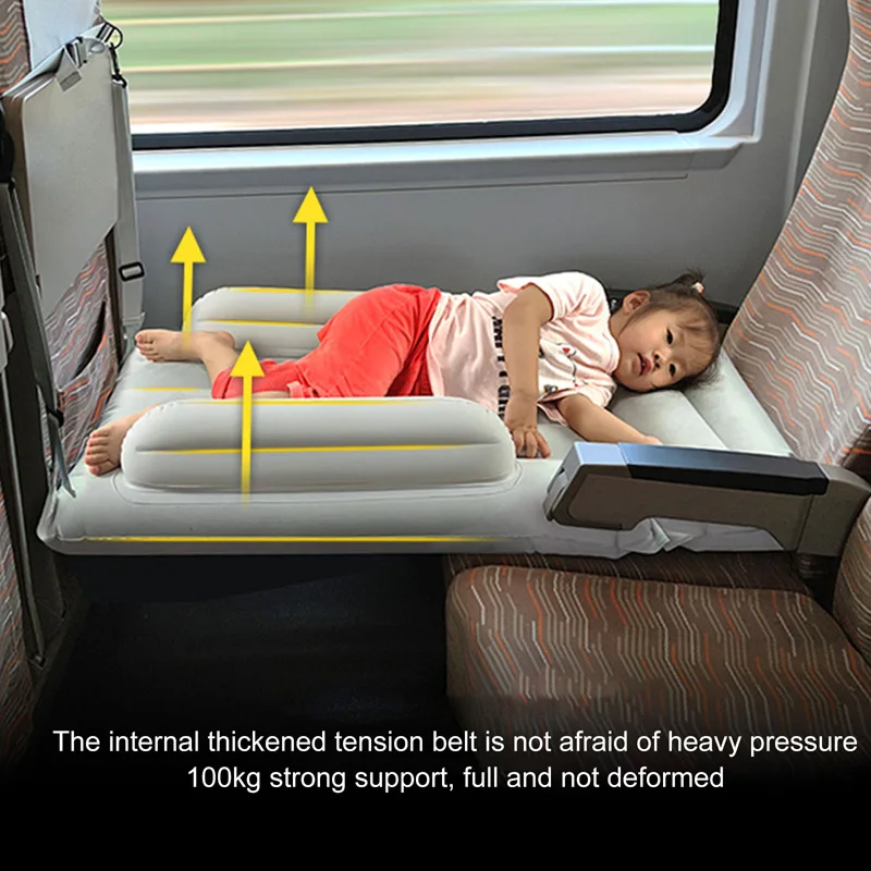 Lit gonflable portable pour bébé, matelas de voyage pour enfants, avion,  train, voiture, nouveau