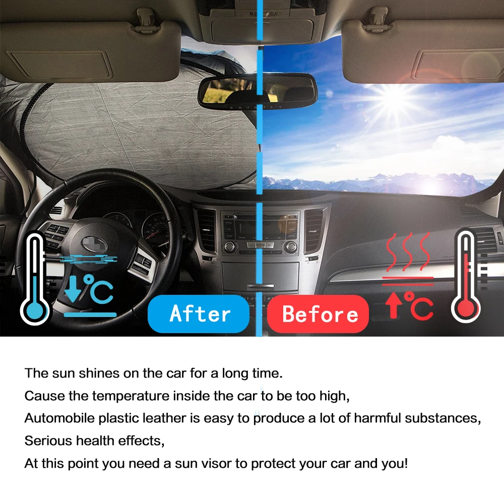 UV Protector Parasol Car Windshield Sun Shade Covers Front Window Sunscreen 90X190CM For Car Summer Sunshade Accessories
