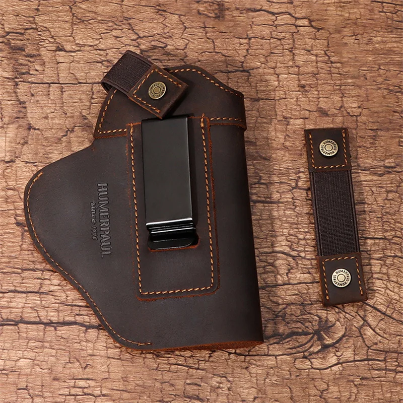Tactical PU Leather Holster for Concealed Carry Airsoft IWB Gun Holsters for Glock 17 19 43/ Sig P365/ PX4 M9 9mm for Hunting 2