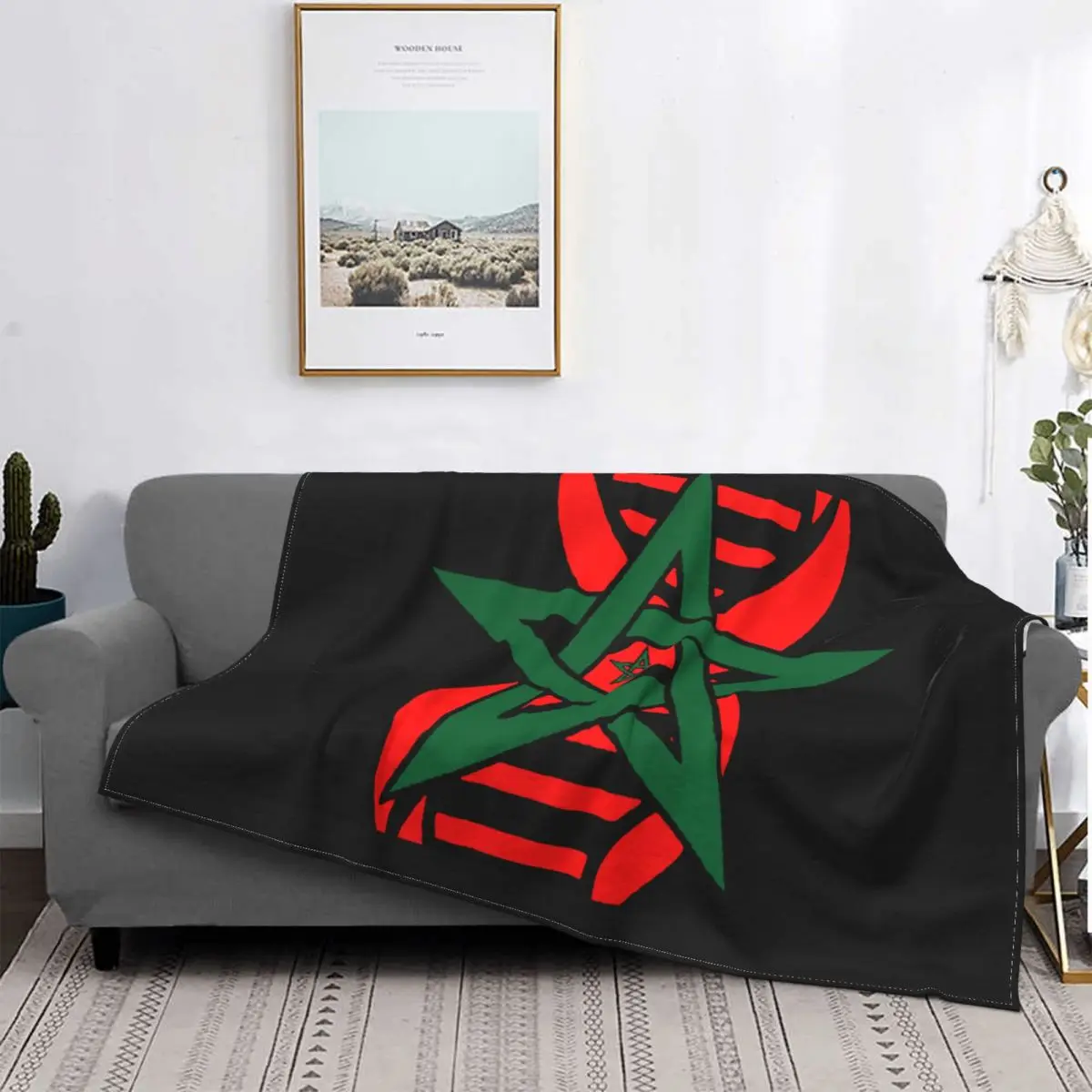 

Moroccan Flag Its In My DNA Morocco Flannel Blankets Awesome Throw Blankets for Home Hotel Sofa 200x150cm Rug Piece
