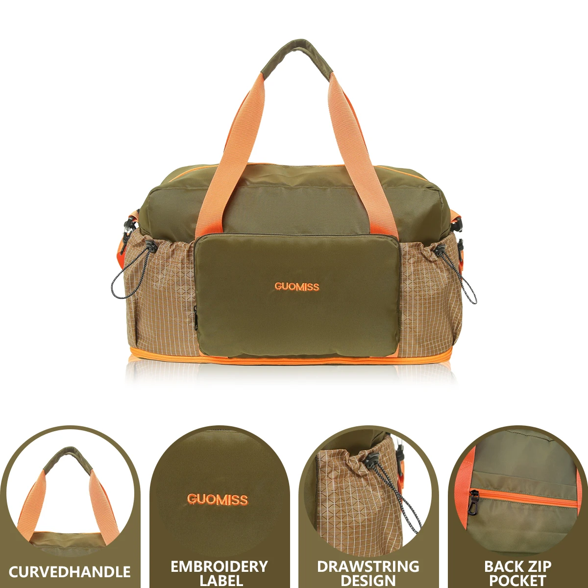 Japan's New Large-Capacity Foldable Travel Bag, Women's Hand Luggage Bag, Men's Lightweight Dry and Wet Separation Sports Fitness Bag, Camping and Hiking