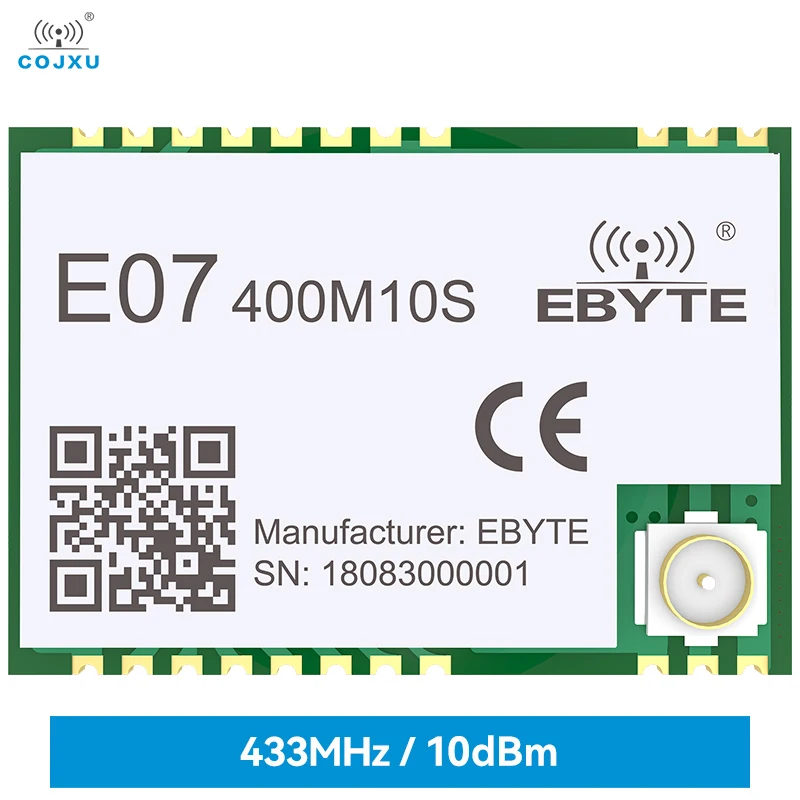 TI CC1101 무선 RF 모듈 433Mhz IPEX/스탬프 구멍 안테나, e07-400m10s SMD 패키지 장거리 1.5km SPI 무선 모듈
