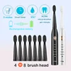 Clean Adult Black White Classic Acoustic Electric Toothbrush Adult 5-gear Mode USB Charging IPX7 Waterproof Acoustic Electric 1