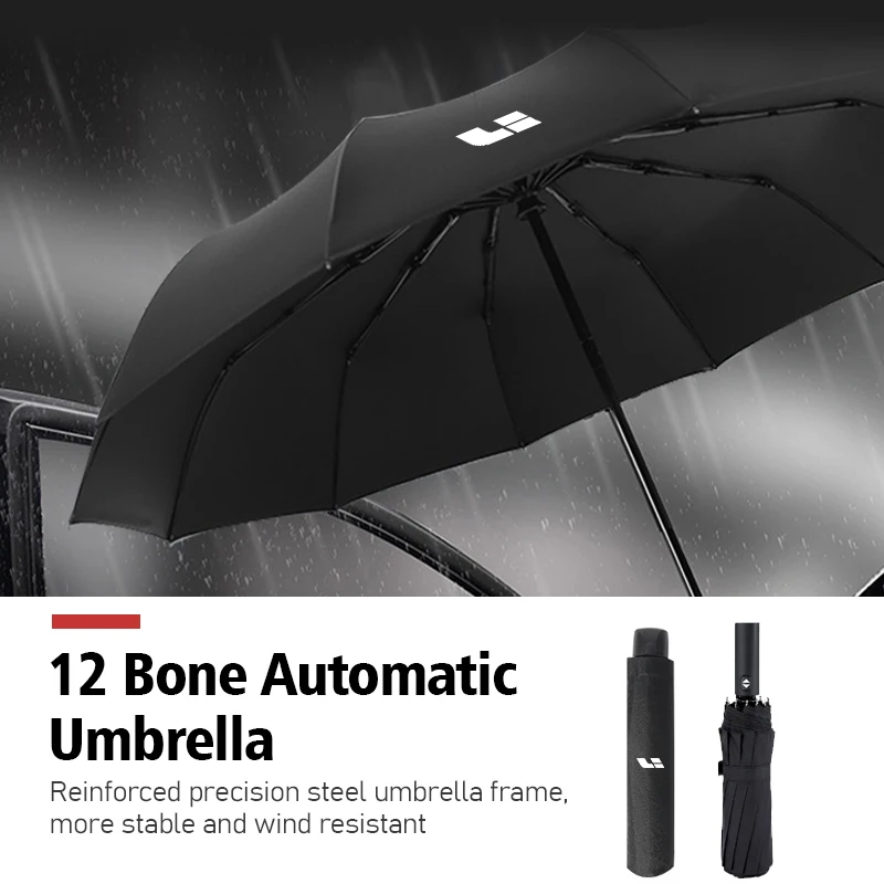 12 bone car automatic business folding umbrella accessories for Leading Ideal Li Auto Lixiang One L7 L8 L9 L9 Max L6 umbrella holder umbrella sets car logo umbrella
