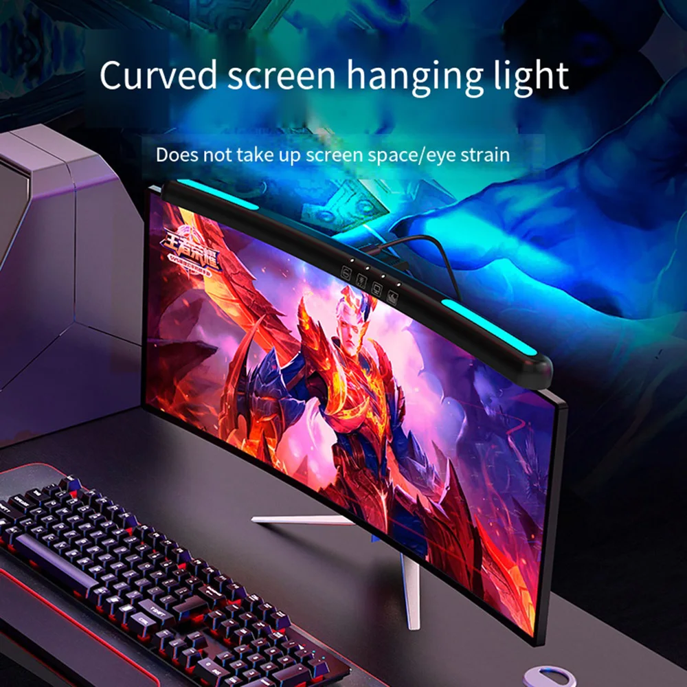 Generic 7 Colors Curved Screen Light Bar Led Computer Monitor Rgb