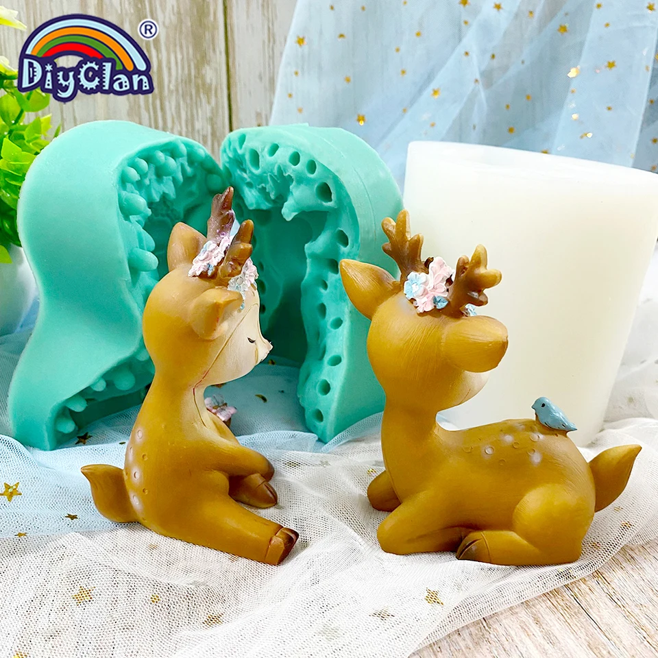 3D Sika Deer Silicone Mold - For Soap, Candles, Chocolate, Fondant, 7x3.5x4.1cm, Baking & Craft Tool - View #4