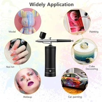 Airbrush Nail Art Painting Kit with Compressor Mini Airbrush for Nail Art Cake Painting Portable Hand Sprayer Gun Airbrush Nail 2