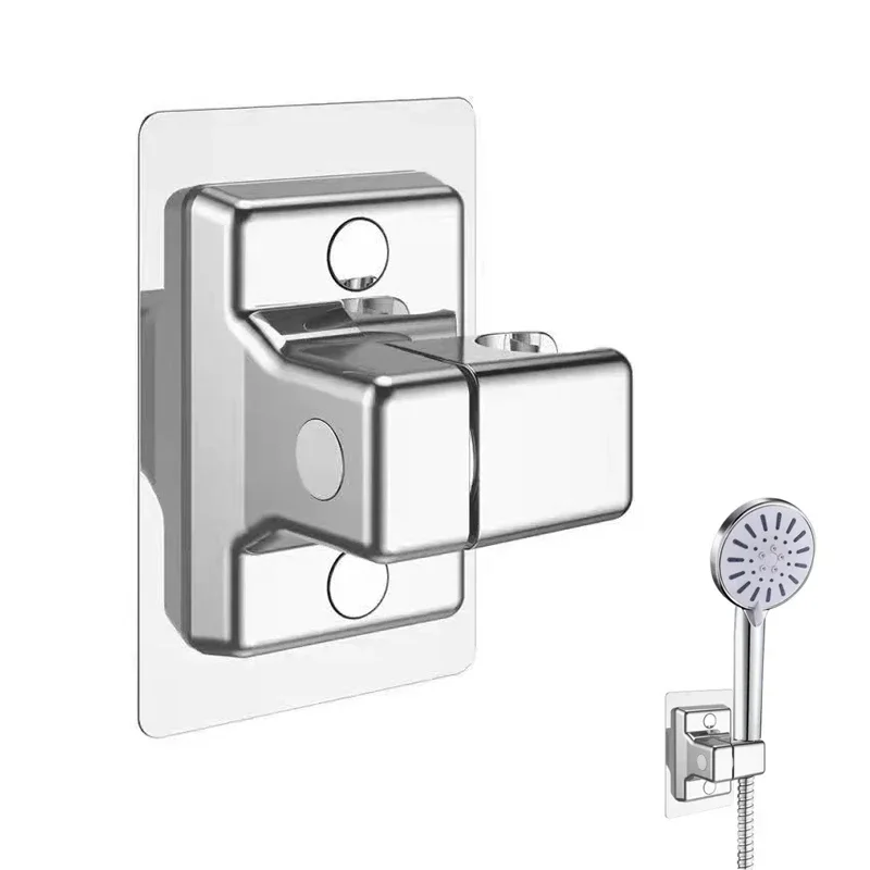 1pc Shower Head Holder Adjustable Wall Mounted Self-Adhesive Handheld Showerhead Bracket Bathroom Accessory