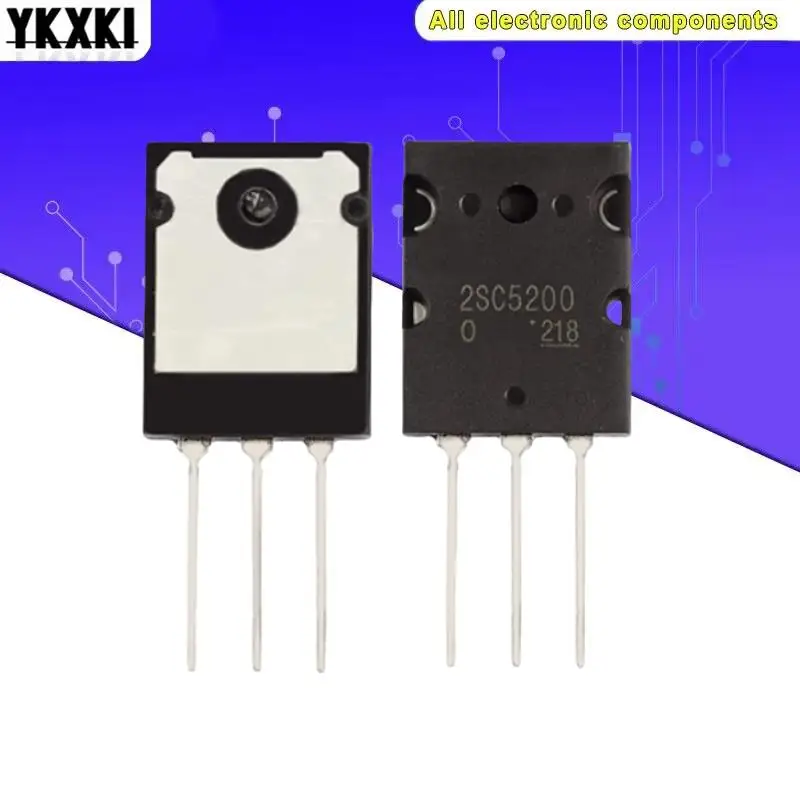Transistors Kit 10PCS 2SC5200 2SA1943 TO-3P C5200 5200 A1943 TO3PL Transistor 5Pairs (2SC5200 + 2SA1943) Each 5pcs