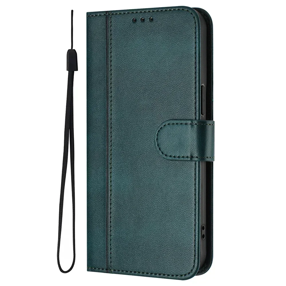 Premium Retro Leather Flip Phone Wallet Case - Durable Protective Cover