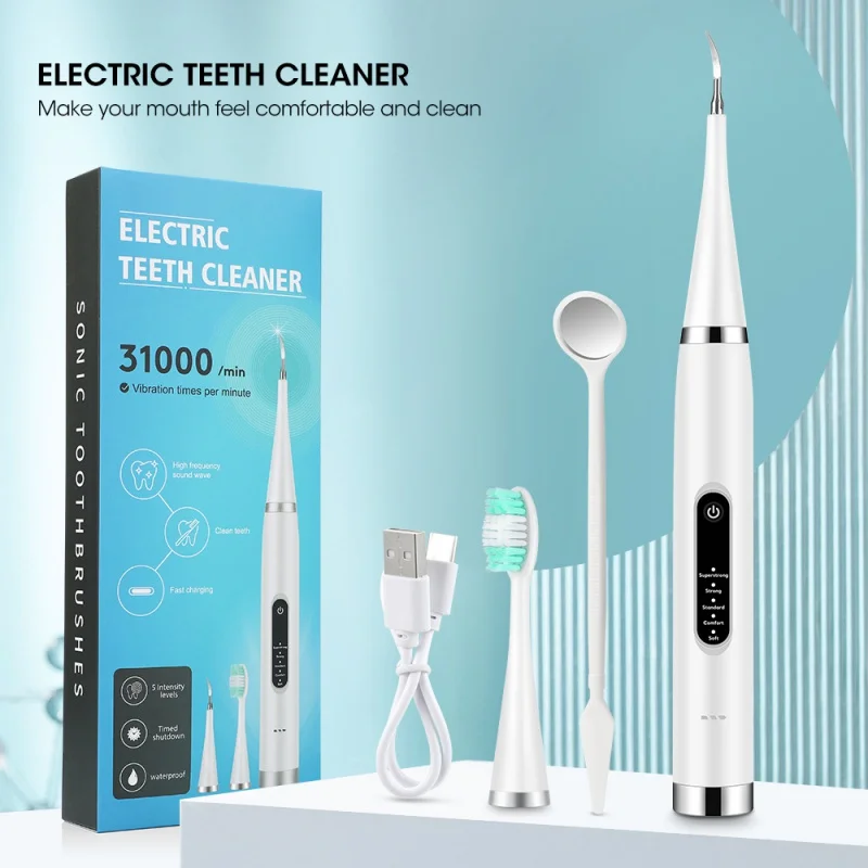 сменная насадка braun oral b cross action eb50rb Cross-border electric dental scaler high-frequency vibration dental scaler oral toothbrush set