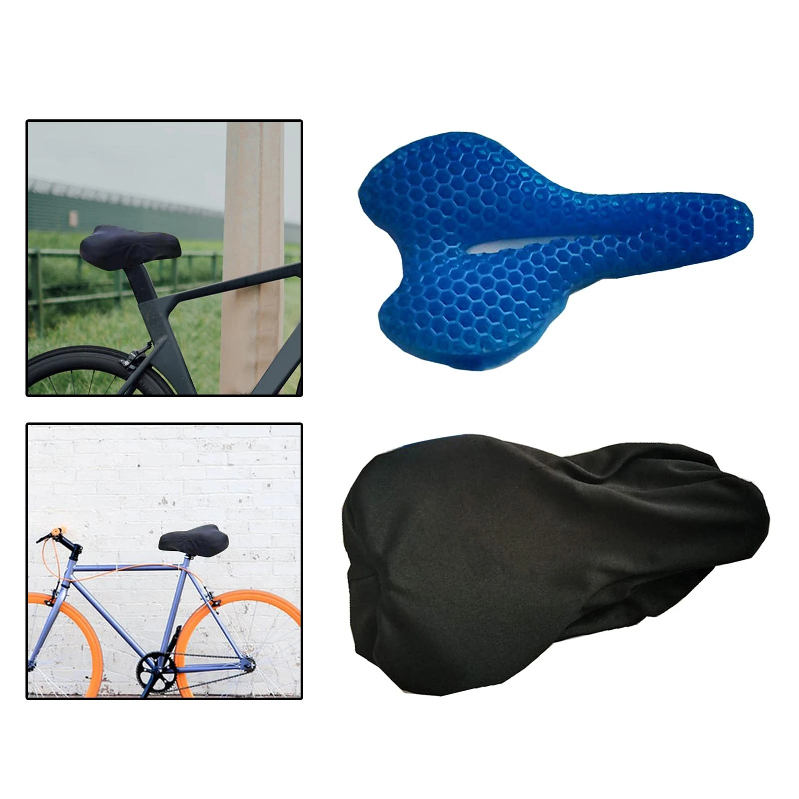 de Gel para asiento de bicicleta, suave, acolchado, a prueba de golpes, cómodo, para interior y exterior, repuesto para bicicleta carretera MTB| | -