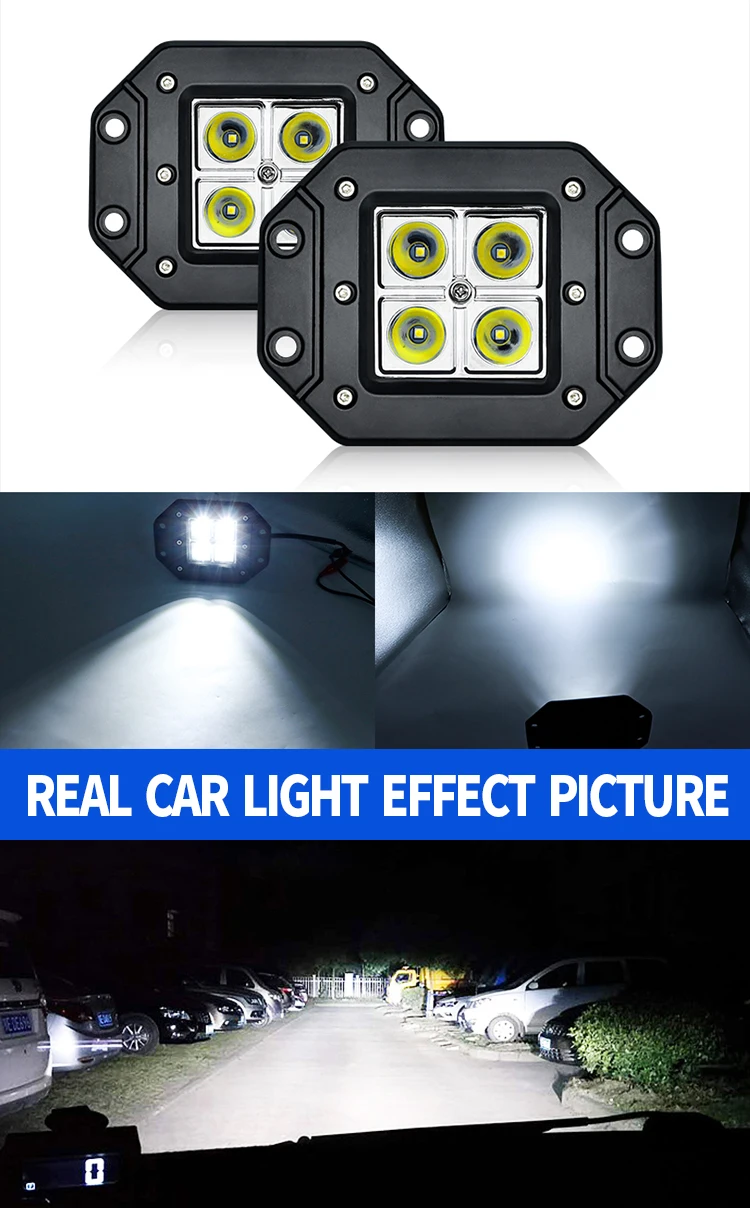 Auto Work Light Mount Work Off Road 12V 24V Spot Flood Combo LED Bar Spotlight