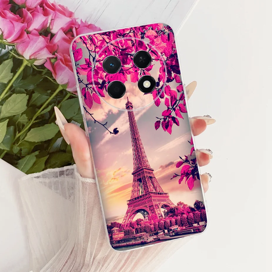 Cute Cat & Peacock Painted Soft Silicone Case - Enhanced Protective Cover