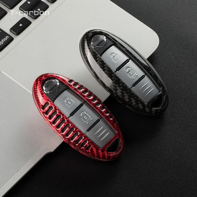 

Автомобильный пульт дистанционного управления из углеродного волокна с полным покрытием для Nissan Qashqai Juke J10 J11 X-Trail T32 T31 Kicks Tiida Pathfinder Cover