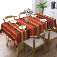 Custom Rectangular Oilproof Z Imazighen Kabyle Jewelry Table Cover Amazigh Berber Ethnic Table Cloth Tablecloth for Picnic 2