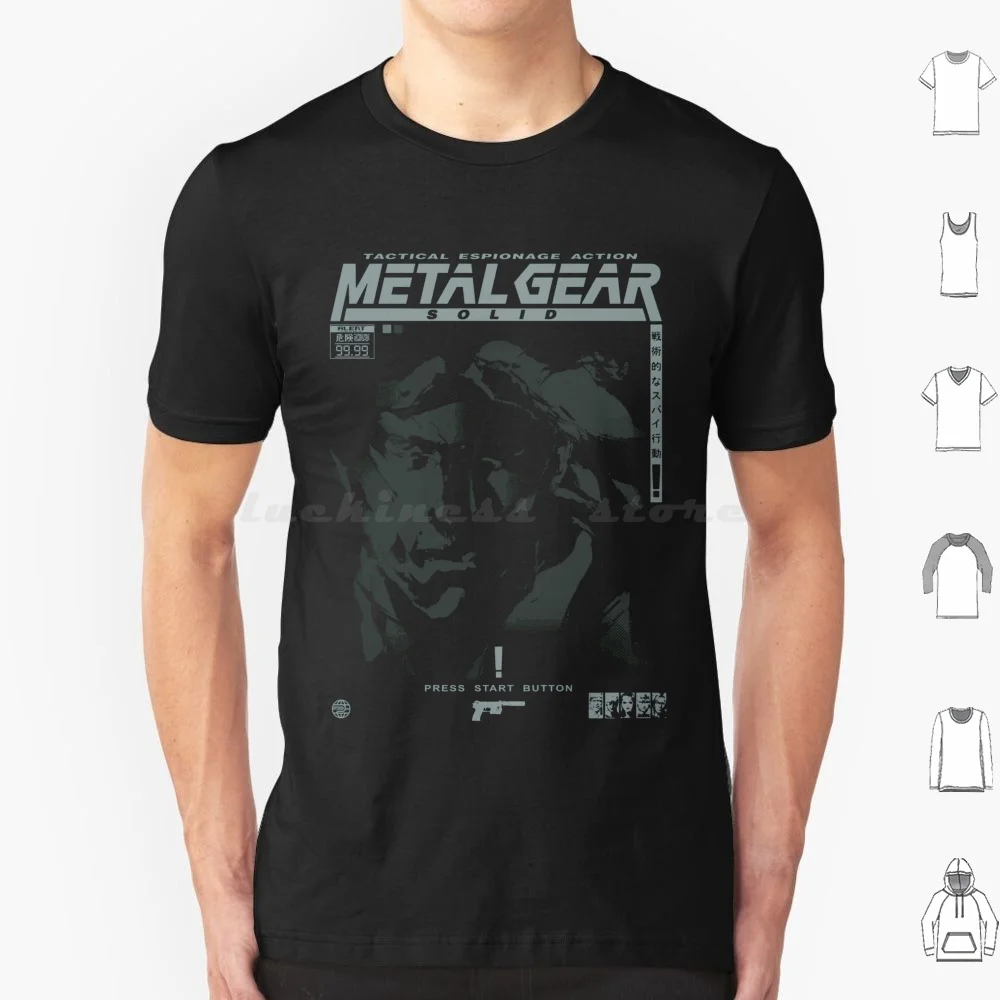 Mgs1-Snake Blackout Classic T-Shirt T Shirt Uomo Donna Bambini 6Xl Metal Gear Solid Snake Metal Gear