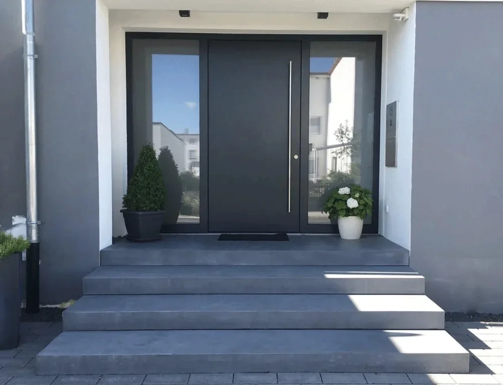 Sixinalu Modern Design Front Door Residential Custom-Made Entrance Door Thermal Break Aluminum Profile Interior House Doors