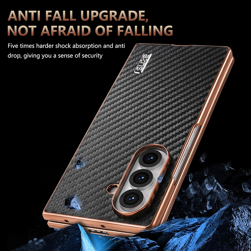 Luxury Plating Carbon Fiber Pattern Electroplated Protective Case
