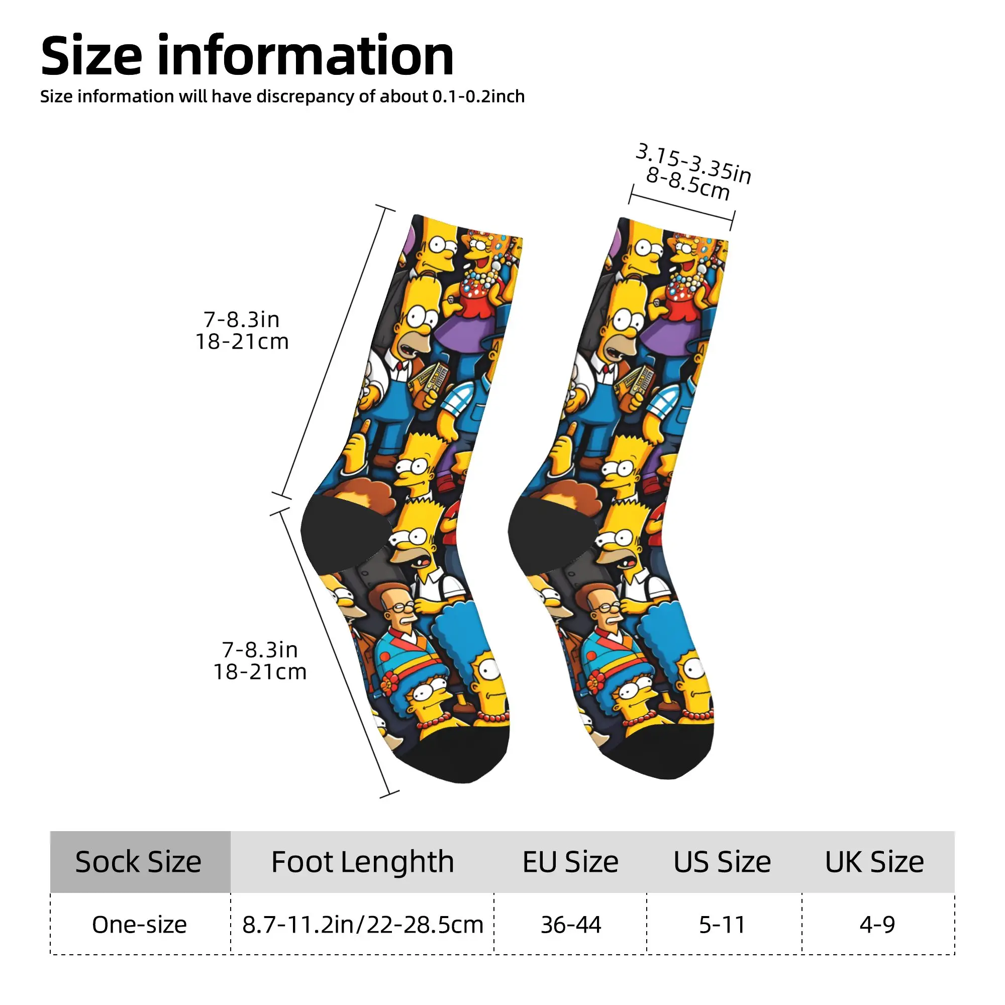 Whimsical Cartoon Character Crew Socks - Autumn Fashion Non-Slip Sports Socks